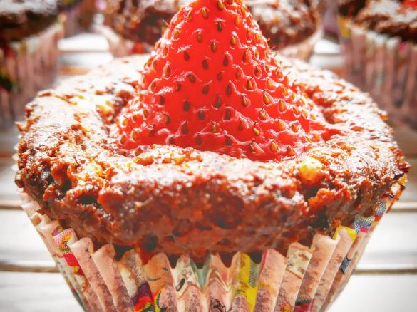 Muffin "Cuor di Fragola"-CONTEST DESSERT YOGURT