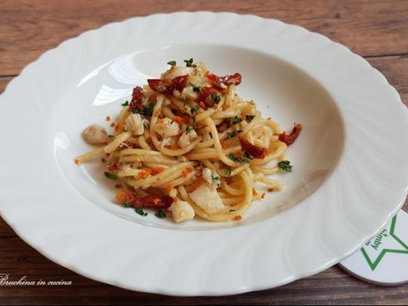 Spaghetti saporiti con merluzzo