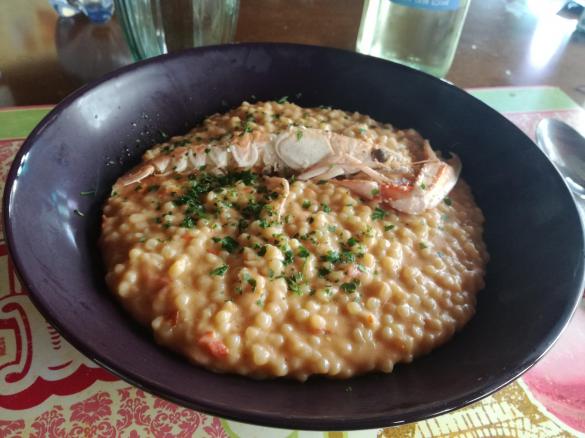 Variante di Risotto alla Crema di Scampi
