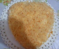 torta alla mimosa a forma di cuore