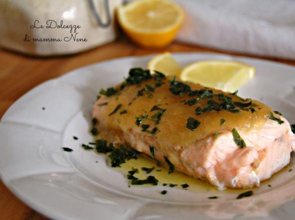 SALMONE GLASSATO AL MIELE E SENAPE - Contest San Valentino -