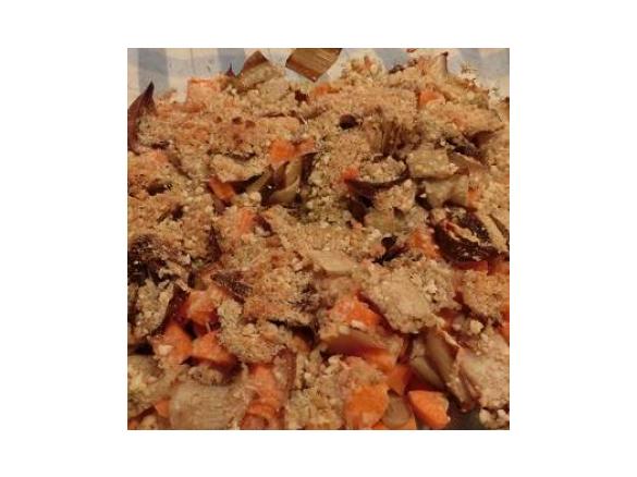 Crumble di Carote e Radicchio di Treviso