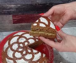 TORTA CON GRANO SARACENO CREMA DI PISTACCHIO E BAILEYS
