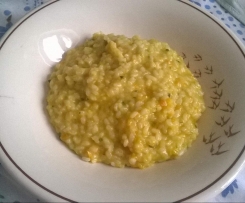 Risotto con fiori di zucca,zucchine e carote