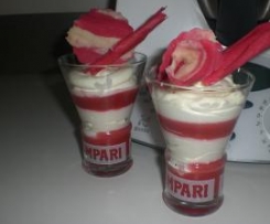 (dedicata a lully) millerighe di fragola e di mousse al cioccolato bianco al profumo di limone