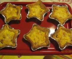 Mini torte salate semplicissime e ....un pò natalizie