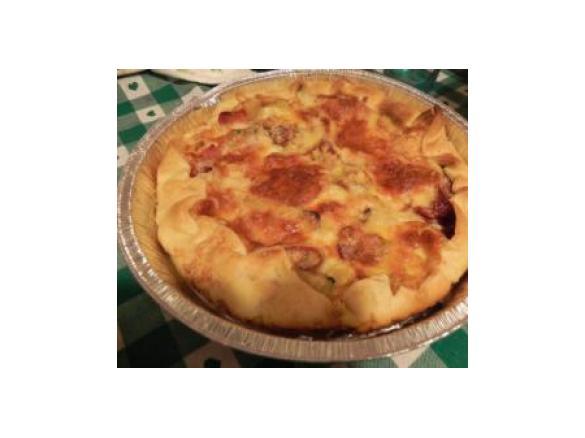  torta salata patate, funghi e speck