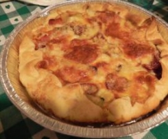  torta salata patate, funghi e speck