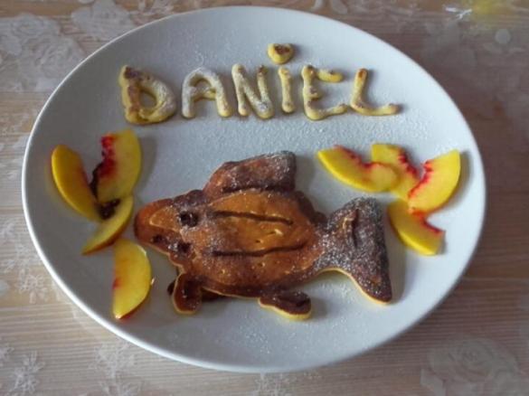 Pancake di Pesche (Proteici -Gluten Free - Riciclo Albumi) -contest fun food-