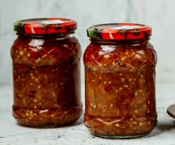 Sugo con peperoni e melanzane