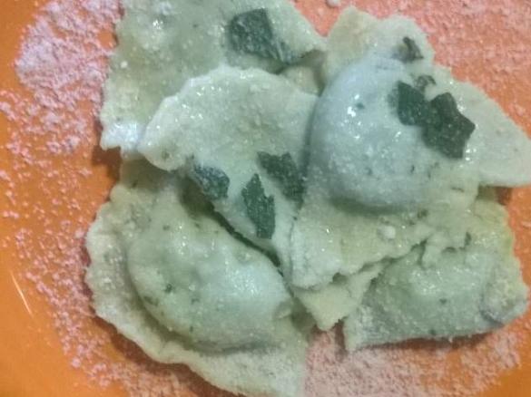 Ravioli con broccoletti e carne di Matteo