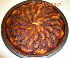 Crostata pesche, amaretti e cacao (black version!)