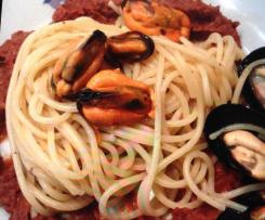 Pasta cozze e fagioli ( variazione sul tema)