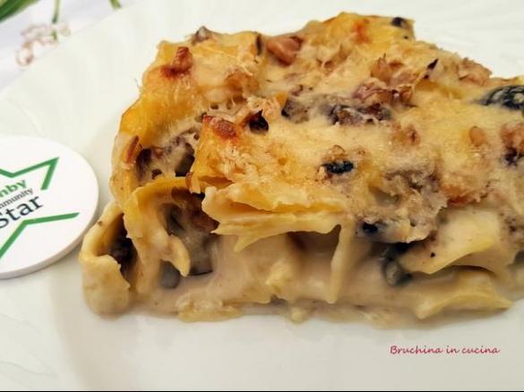 Pappardelle pasticciate ai funghi porcini