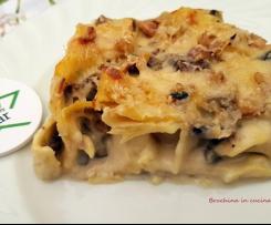 Pappardelle pasticciate ai funghi porcini