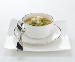 Minestra imperiale bicolore in brodo di cappone