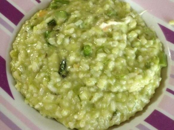 RISOTTO CON ASPARAGI  PROVOLA AFFUMICATA