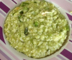 RISOTTO CON ASPARAGI  PROVOLA AFFUMICATA