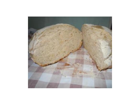 Pane senza impasto con pasta madre