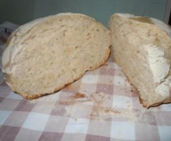 Pane senza impasto con pasta madre