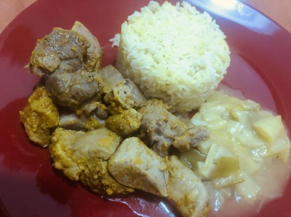 Riso basmati con porro e tacchino al curry profumato all’arancia