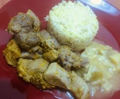 Riso basmati con porro e tacchino al curry profumato all’arancia