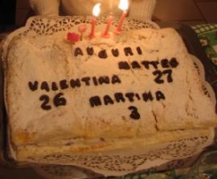 Torta millefoglie al cioccolato bianco