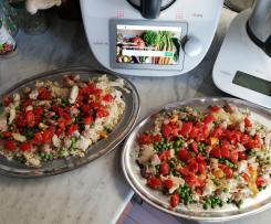 Tris riso carne  e verdure