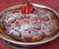 Clafoutis senza glutine alle fragole e zenzero