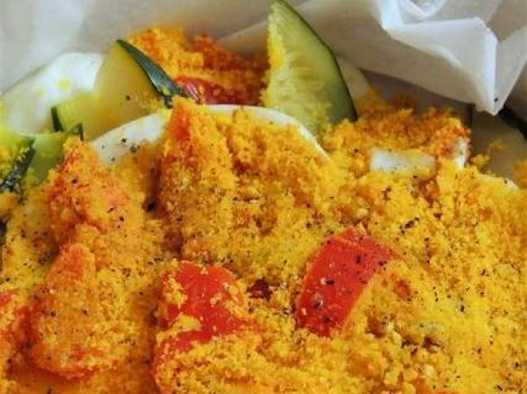 RICETTE DAVANTI AL CAMINO_verdure alla curcuma vegan della blogger Cinzia