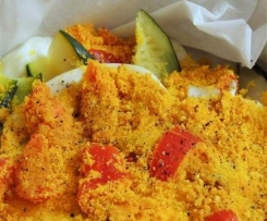 RICETTE DAVANTI AL CAMINO_verdure alla curcuma vegan della blogger Cinzia