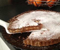 Torta marmellata di clementine e ricotta con frolla al cacao