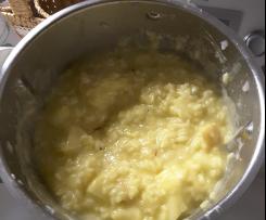 Risotto con mele zafferano ,grana