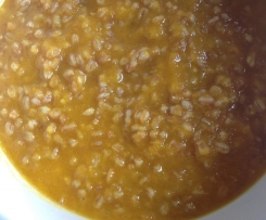 Crema di zucca con il farro