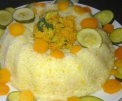 corona di riso capesante e verdure