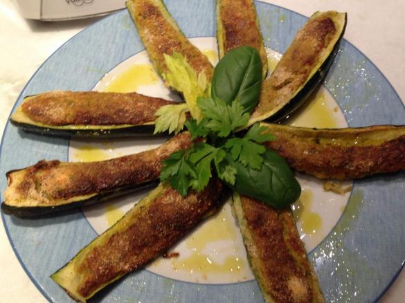 Zucchine ripiene di verdure