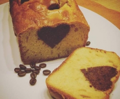 Plumcake soffice al caffé con cuore