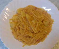 Pasta patate cavolfiore pancetta e zafferano