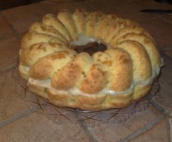 Ciambella all'arancia con crema alla banana