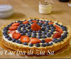 Crostata alla crema e frutti rossi
