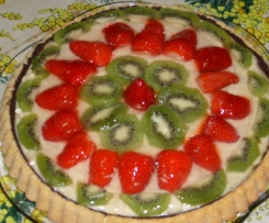 Crostata con fragole e kiwi