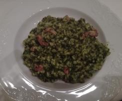 RISOTTO VERDE CON SPINACI E PANCETTA