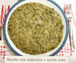 Risotto con cavolo nero e radicchio rosso