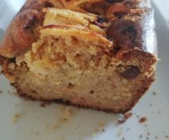Vegan plumcake con mele e uvetta