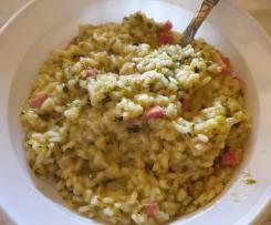 Variante di risotto carote zucchine e prosciutto cotto