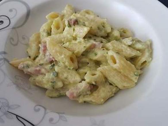 Salsa di zucchine e pancetta alla Manu