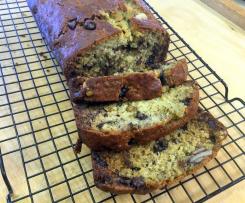Plumcake banana gocce di cioccolato e noci