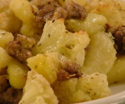 Salsiccia, cavolfiore e patate 