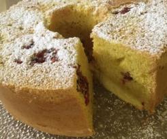 Chiffon cake ai frutti rossi