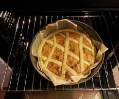 torta salata provola ricotta peperoni e speck